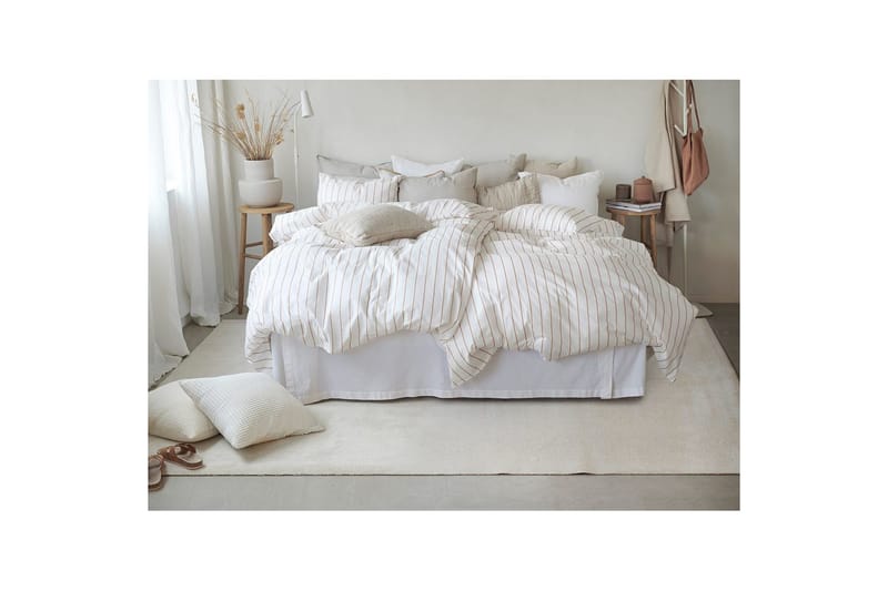 Dynetrekksett Dobbeltseng 3-Dels Saga - Oransje - Tekstiler & tepper - Sengetøy - Sengesett