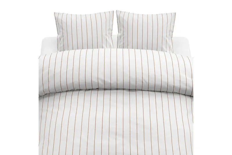 Dynetrekksett Dobbeltseng 3-Dels Saga - Oransje - Tekstiler & tepper - Sengetøy - Sengesett