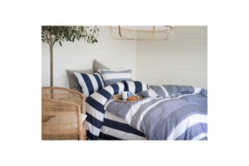 Dynetrekksett Dobbeltseng 3-Dels Block Stripe - Marineblå - Tekstiler & tepper - Sengetøy - Sengesett - Dynetrekksett dobbeltseng