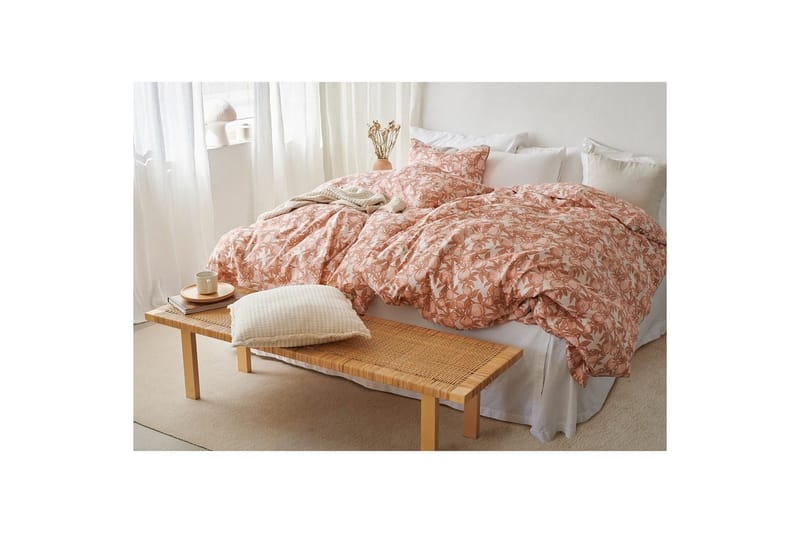Dynetrekksett Enkeltseng 2-deler Pomegranate - Peach - Tekstiler & tepper - Sengetøy - Dyne