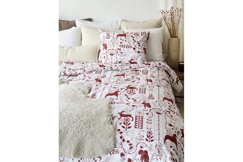 Dynetrekksett Enkeltseng 2-Delers Äppelbo - Rød - Tekstiler & tepper - Sengetøy - Sengesett
