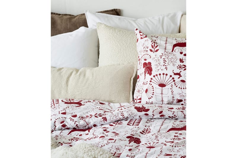 Dynetrekksett Enkeltseng 2-Delers Äppelbo - Rød - Tekstiler & tepper - Sengetøy - Sengesett