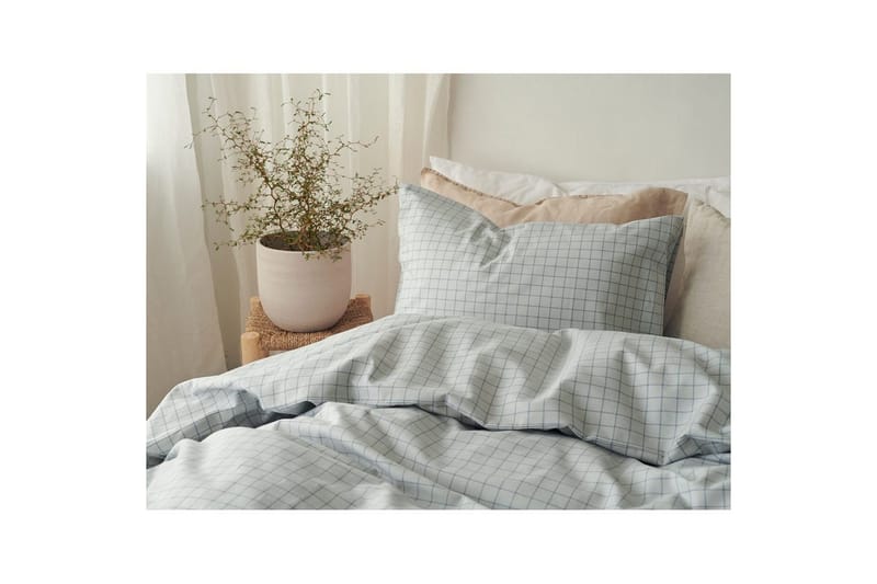 Dynetrekksett Enkeltseng 2-Delers Birger Flanell - Grønn - Tekstiler & tepper - Sengetøy - Dyne