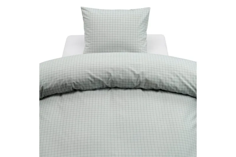 Dynetrekksett Enkeltseng 2-Delers Birger Flanell, Grønn