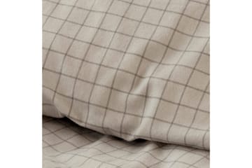 Dynetrekksett Enkeltseng 2-Delers Birger Flanell - Greige - Tekstiler & tepper - Sengetøy - Dyne