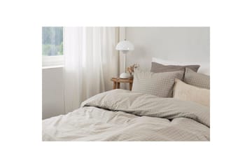 Dynetrekksett Enkeltseng 2-Delers Birger Flanell - Greige - Tekstiler & tepper - Sengetøy - Sengesett
