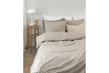 Dynetrekksett Enkeltseng 2-Delers Birger Flanell - Greige - Tekstiler & tepper - Sengetøy - Dyne