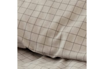 Dynetrekksett Enkeltseng 2-Delers Birger Flanell - Greige - Tekstiler & tepper - Sengetøy - Dyne