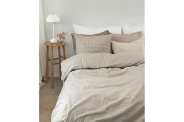 Dynetrekksett Enkeltseng 2-Delers Birger Flanell - Greige - Tekstiler & tepper - Sengetøy - Dyne