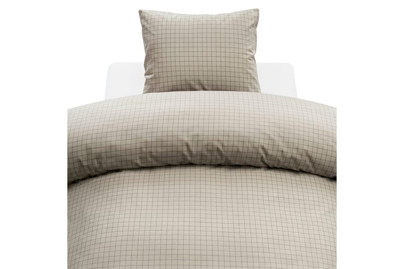 Dynetrekksett Enkeltseng 2-Delers Birger Flanell, Greige