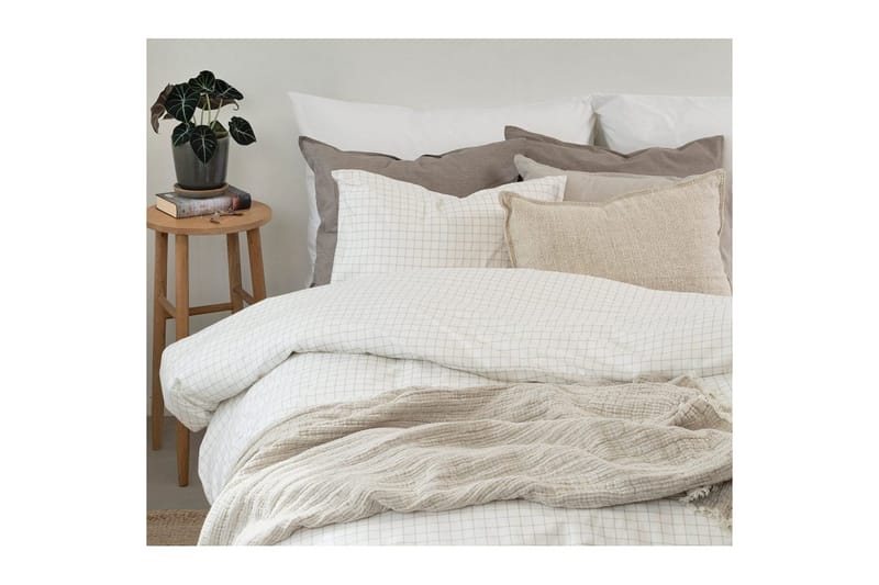 Dynetrekksett Enkeltseng 2-Delers Birger Flanell - Offwhite - Tekstiler & tepper - Sengetøy - Dyne