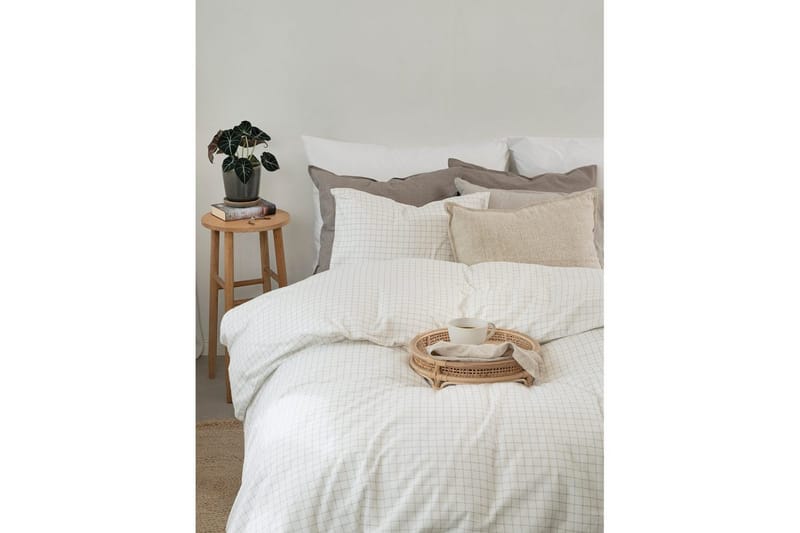 Dynetrekksett Enkeltseng 2-Delers Birger Flanell - Offwhite - Tekstiler & tepper - Sengetøy - Sengesett