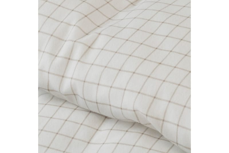 Dynetrekksett Enkeltseng 2-Delers Birger Flanell - Offwhite - Tekstiler & tepper - Sengetøy - Sengesett