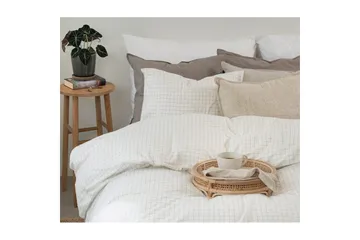 Dynetrekksett Enkeltseng 2-Delers Birger Flanell - Offwhite - Tekstiler & tepper - Sengetøy - Dyne