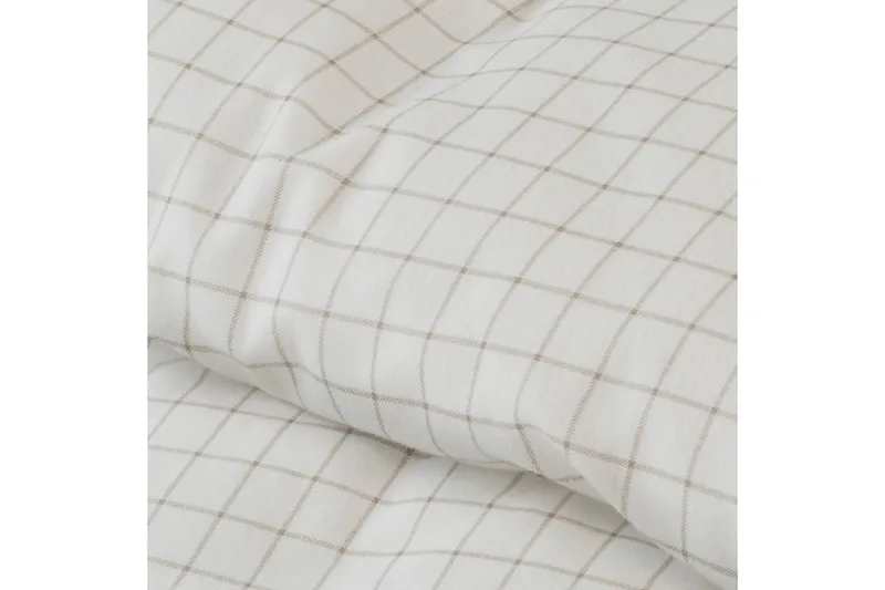 Dynetrekksett Enkeltseng 2-Delers Birger Flanell - Offwhite - Tekstiler & tepper - Sengetøy - Dyne