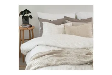 Dynetrekksett Enkeltseng 2-Delers Birger Flanell - Offwhite - Tekstiler & tepper - Sengetøy - Dyne