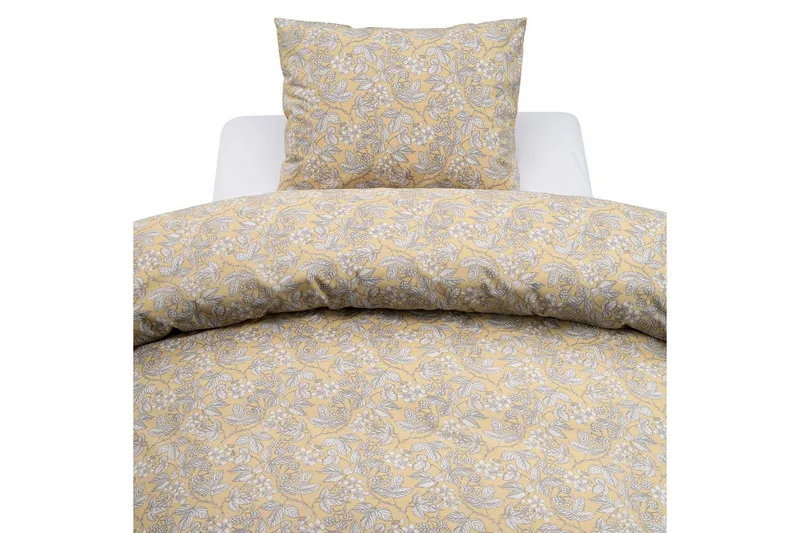 Dynetrekksett Enkeltseng 2-Delers Blackberry, Gul