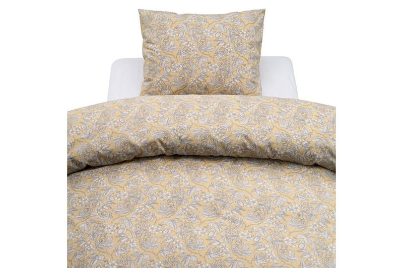 Dynetrekksett Enkeltseng 2-Delers Blackberry, Gul