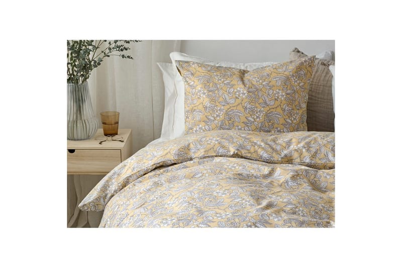 Dynetrekksett Enkeltseng 2-Delers Blackberry - Gul - Tekstiler & tepper - Sengetøy - Sengesett