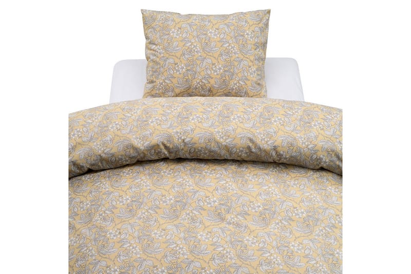 Dynetrekksett Enkeltseng 2-Delers Blackberry, Gul