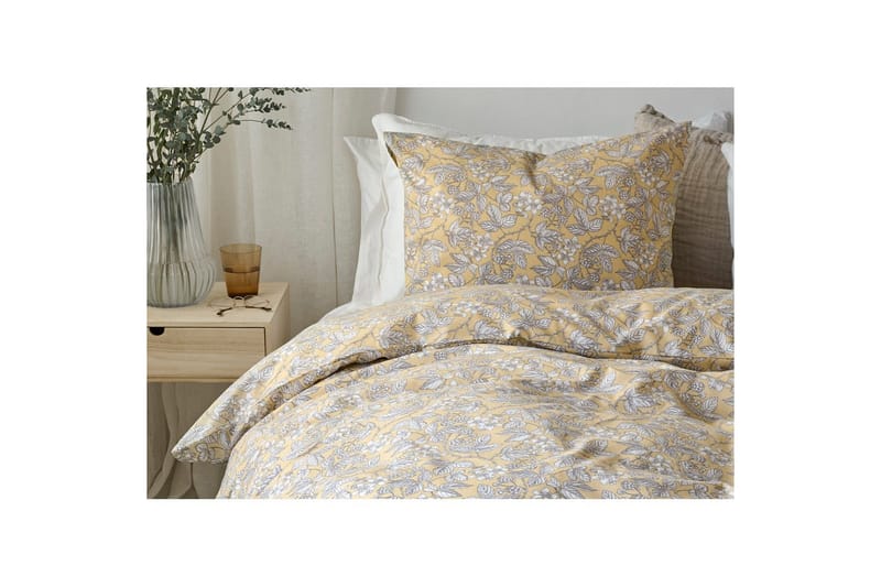 Dynetrekksett Enkeltseng 2-Delers Blackberry - Gul - Tekstiler & tepper - Sengetøy - Sengesett