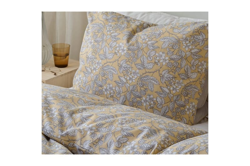 Dynetrekksett Enkeltseng 2-Delers Blackberry - Gul - Tekstiler & tepper - Sengetøy - Sengesett