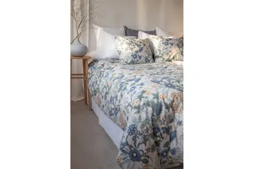 Dynetrekksett Enkeltseng 2-Delers Blombacken - Blå - Tekstiler & tepper - Sengetøy - Sengesett