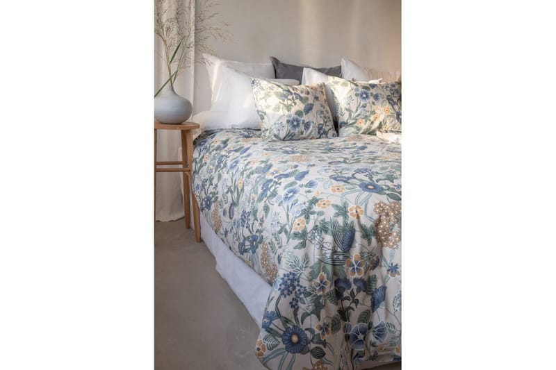 Dynetrekksett Enkeltseng 2-Delers Blombacken - Blå - Tekstiler & tepper - Sengetøy - Sengesett