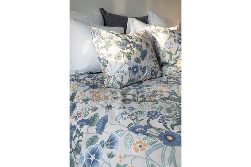 Dynetrekksett Enkeltseng 2-Delers Blombacken - Blå - Tekstiler & tepper - Sengetøy - Sengesett