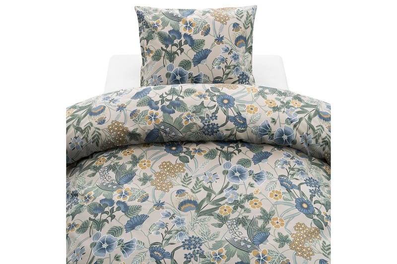 Dynetrekksett Enkeltseng 2-Delers Blombacken, Blå