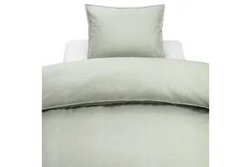 Dynetrekksett Enkeltseng 2-Delers Chambray Grønn - Tekstiler & tepper - Sengetøy - Sengesett