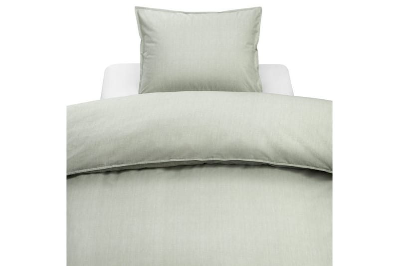 Dynetrekksett Enkeltseng 2-Delers Chambray Grønn