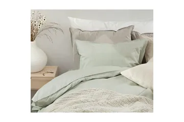 Dynetrekksett Enkeltseng 2-Delers Chambray Grønn - Tekstiler & tepper - Sengetøy - Sengesett