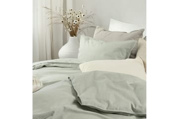 Dynetrekksett Enkeltseng 2-Delers Chambray Grønn - Tekstiler & tepper - Sengetøy - Sengesett