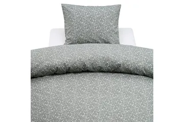 Dynetrekksett Enkeltseng 2-Delers Rita Flower Grønn - Tekstiler & tepper - Sengetøy - Sengesett
