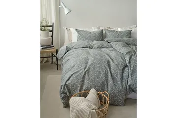 Dynetrekksett Enkeltseng 2-Delers Rita Flower Grønn - Tekstiler & tepper - Sengetøy - Sengesett