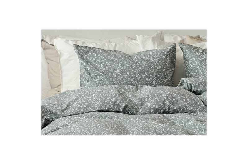 Dynetrekksett Enkeltseng 2-Delers Rita Flower Grønn - Tekstiler & tepper - Sengetøy - Sengesett