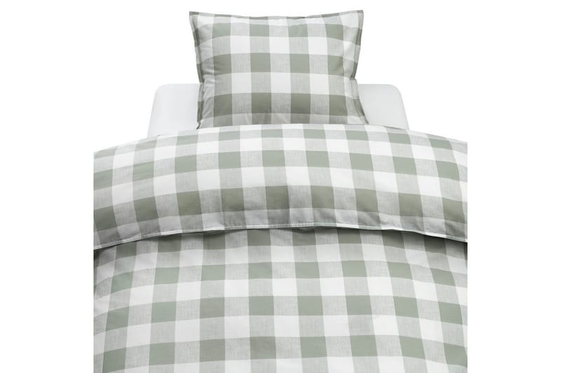 Dynetrekksett Enkeltseng 2-Delers Ruta Grønn