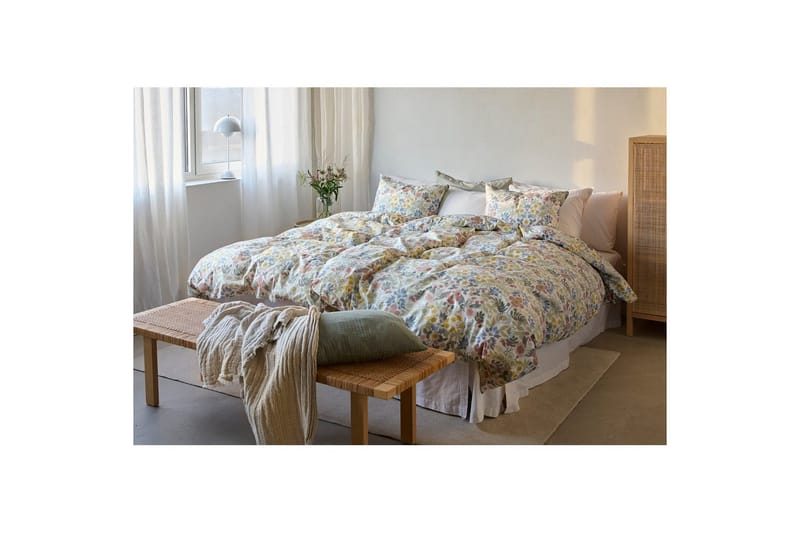 Dynetrekksett Enkeltseng 2-Delers Sommerblomster Multi - Tekstiler & tepper - Sengetøy - Dyne