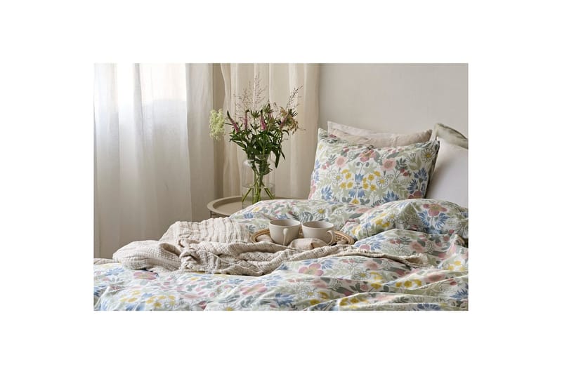 Dynetrekksett Enkeltseng 2-Delers Sommerblomster Multi - Tekstiler & tepper - Sengetøy - Dyne