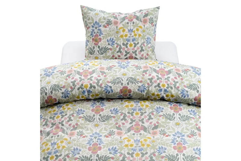 Dynetrekksett Enkeltseng 2-Delers Sommerblomster Multi