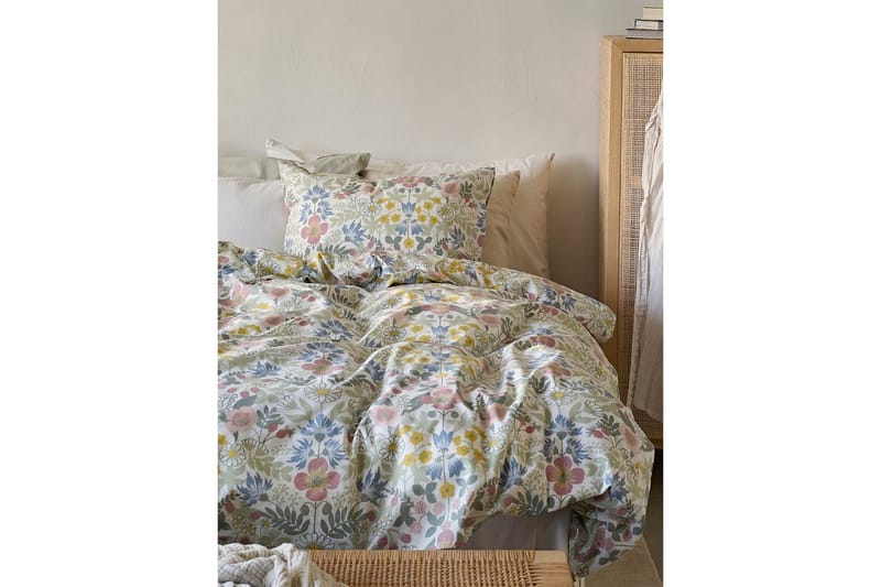 Dynetrekksett Enkeltseng 2-Delers Sommerblomster Multi - Tekstiler & tepper - Sengetøy - Dyne