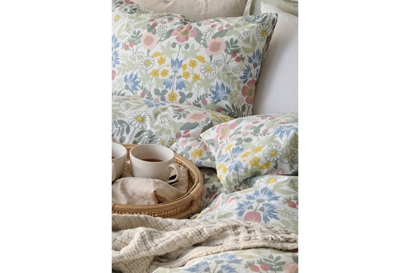 Dynetrekksett Enkeltseng 2-Delers Sommerblomster Multi - Tekstiler & tepper - Sengetøy - Dyne