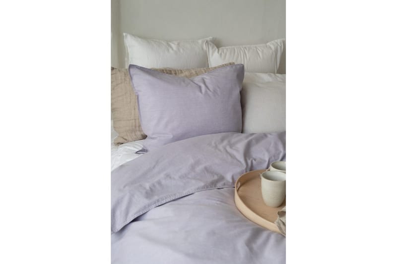 Dynetrekksett Enkeltseng 2-Delers Vasket - Lilla - Tekstiler & tepper - Sengetøy - Sengesett
