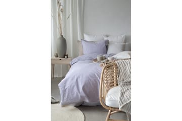 Dynetrekksett Enkeltseng 2-Delers Vasket - Lilla - Tekstiler & tepper - Sengetøy - Sengesett