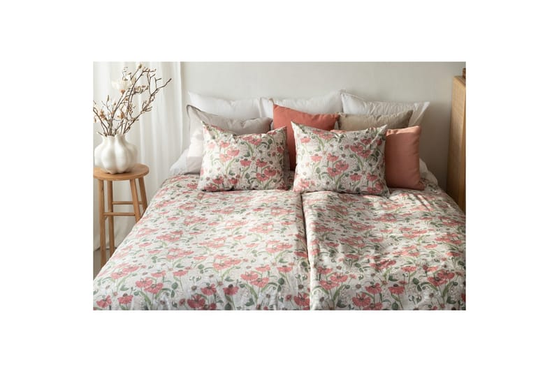 Dynetrekksett Enkeltseng 2-Dels Fleur - Rosa - Tekstiler & tepper - Sengetøy - Sengesett