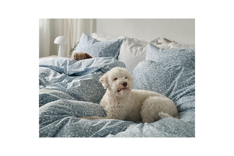 Dynetrekksett Enkeltseng 2-Dels Hedda - Blå - Tekstiler & tepper - Sengetøy - Sengesett