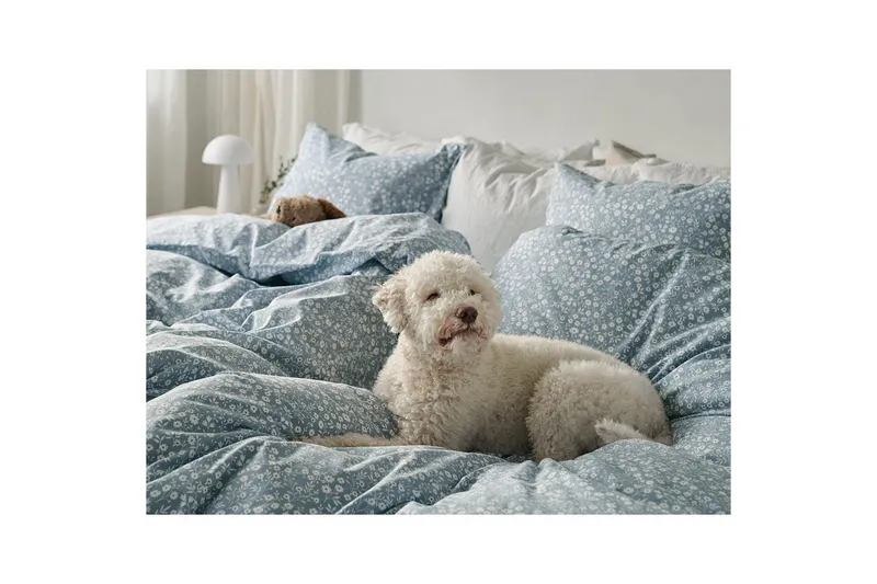 Dynetrekksett Enkeltseng 2-Dels Hedda - Blå - Tekstiler & tepper - Sengetøy - Sengesett - Dynetrekksett enkeltseng