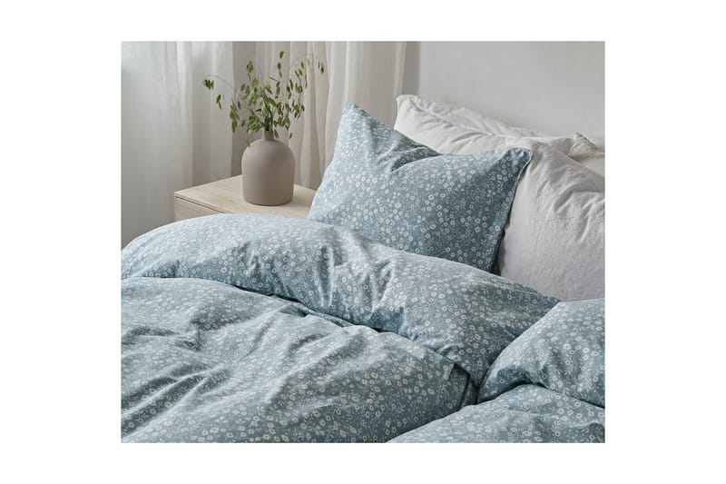 Dynetrekksett Enkeltseng 2-Dels Hedda - Blå - Tekstiler & tepper - Sengetøy - Sengesett