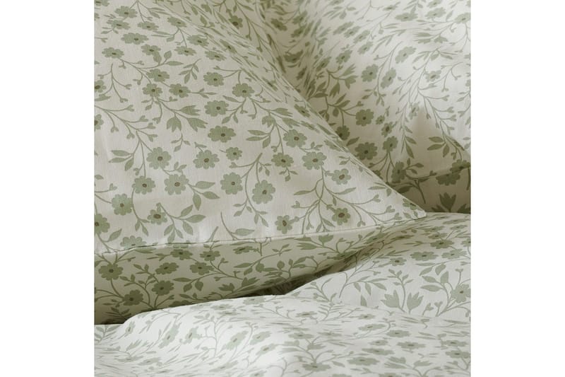 Dynetrekksett Enkeltseng 2-Dels Hedda - Grønn - Tekstiler & tepper - Sengetøy - Sengesett